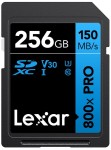 Lexar SDXC 800x Pro UHS-I cards, C10 (V30) U3, R150/W45, 256GB