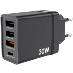 Verbatim Ładowarka sieciowa 30W 3xUSB-A/ USB-C PD 3.0 CHR-30EU2 czarny/black