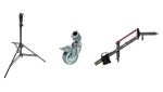 Statyw oświetleniowy Manfrotto 008BSU Cine - stalowy czarny + Kółka do statywów z hamulcem średnica 75mm Manfrotto ML110 + Cambo RD-1101 Redwing Compact Boom