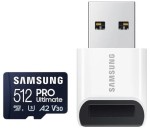 Karta pamięci Samsung PRO Ultimate 2023 microSDXC 512GB + Czytnik