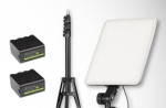 Zestaw Quadralite Thea 450 LED Panel + statyw Verso 190 AL Basic + dwie baterie Genesis NP-F970