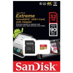 Karta pamięci SANDISK EXTREME microSDHC 32 GB 90MB/s Class 10 U3 UHS-I MOBILE