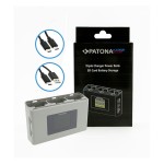 PATONA Platinum Potrójna Ładowarka BC-JMI2B do DJI Mini 2 / Mavic Mini z funkcją powerbanku i miejscem na karty SD