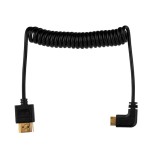Przewód kątowy HDMI - mini HDMI [prawy] 50cm spiralny
