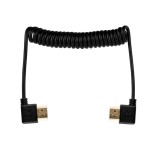 Przewód kątowy HDMI [lewy] - HDMI [prawy] 50cm spiralny