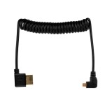 Przewód kątowy HDMI [lewy] - micro HDMI [prawy] 50cm spiralny
