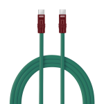 Kabel Newell USB-C - USB-C 100 W, 2 m, silikonowy, zielono-bordowy