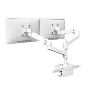 Ergotron LX PRO Dual Stacking Arm - dwuramienny uchwyt biurkowy z wysokim punktem montażowym (biały)