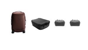 Zestaw Walizka Peak Design Roller Pro Carry-On Eclipse + Wkład Travel Line Peak Design Camera Cube v2 X-Large - Czarny + Pokrowiec Travel Line Peak Design Shoe Pouch - na buty x2