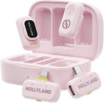 Zestaw bezprzewodowy Hollyland LARK A1 Combo z USB-C+ Lightning (Cloud Pink)