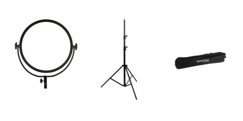 Lampa Patona Premium LED SL-360ARC + PATONA PT-2600 Statyw studyjny z amortyzatorem sprężynowym, 110–260 cm + torba transportowa.jpg