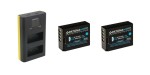 Zestaw PATONA DUAL USB LCD Ładowarka NP-W126 + 2x Bateria PATONA Platinum z wejściem USB-C do Fuji NP-W126S FUJIFILM X-H1 FUJIFILM X-Pro3 FUJIFILM X-T100