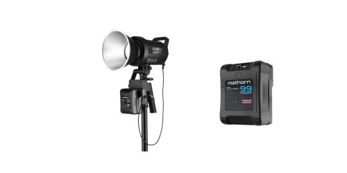 GlareOne LED 120 BiColor D Location Kit + Bateria Mathorn MB-V99 6800mAh PD65W OLED USB-C 99Wh V-mount.jpg