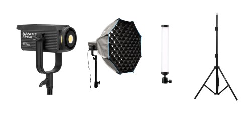 Nanlite FS-60B LED Bi-Color Spot Light + Nanlite SB-FMM-O-60 softbox oktagonalny, 60 cm, mocowanie FM + Lampa LED Nanlite PavoTube II 6C RGBWW+ Statyw Nanlite LS-170 Light Stand.jpg