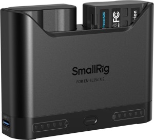 SmallRig 5486 - zestaw TURBO, dwukanałowa ładowarka, 2x akumulator Nikon EN-EL15c (USB-C PD 22.5W)