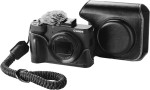 SmallRig 5386 - zestaw, skórzane etui/case/futerał, pasek na nadgarstek, osłona przeciwwietrzna, obudowa, do Canon PowerShot V1, czarny