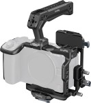 SmallRig 6381 - klatka, uchwyt górny, płytka do akumulatora V-Mount, zacisk kabla do Canon EOS R6 V (HawkLock, Quick Release, Arca-Swiss)