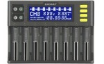 LiitoKala Lii-S8 ładowarka 8 akumulatorów + 2x 9V AA AAA DC 12V/4A LCD