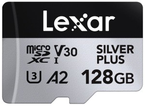 Karta pamięci Lexar microSDXC Silver Plus 1066x UHS-I/U3/A2/4K R205/W150 (V30) 128GB  - oferta specjalna