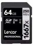 Karta pamięci Lexar Pro 1667X SDXC UHS-II U3 (V60) R250/W120 64GB - oferta specjalna