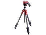 Statyw Manfrotto Compact Action 5s, głowica hybrydowa - czerwony