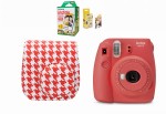 Aparat natychmiastowy Instax Mini 9 Poppy Red - zestaw