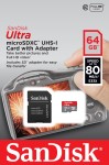 Karta pamięci SANDISK ULTRA microSDHC 64 GB 80MB/s Class 10 UHS-I + ADAPTER