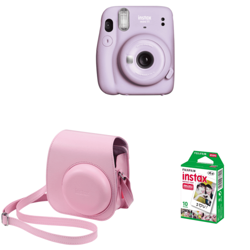 Fujifilm Instax Mini 11 Lilac Purple + wkład 10 szt. + pokrowiec