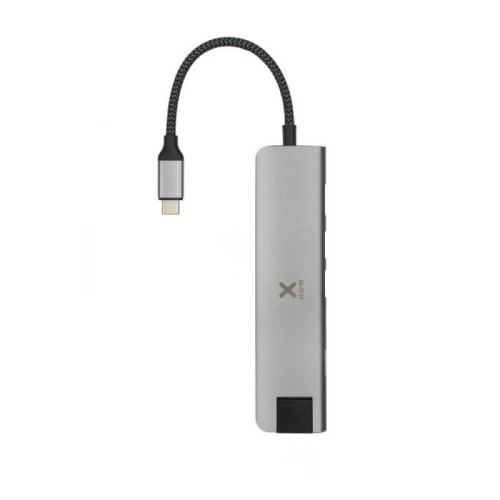XTORM Adapter USB-C Hub 7-in-1 (pleciony kabel) szary_1 (1).jpg