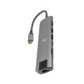 XTORM Adapter USB-C Hub 7-in-1 (pleciony kabel) szary_5 (1).jpg
