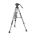 Statyw Manfrotto Twin Carbon z  środkową rozpórką + głowica 504X z płaską bazą Pro Video_2 (1).jpg