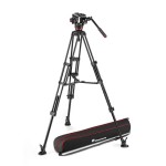 Statyw Manfrotto MVK504XTWINMA Twin Alu ze środkową rozpórką + głowica 504X z płaską bazą Pro Video