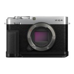 Aparat Fujifilm X-E4 srebrny + uchwyty MHG-XE4 i TR-XE4