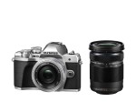 Olympus OM-D E-M10 Mark III srebrny + 14‑42mm 1:3.5‑5.6 EZ srebrny +  ED 40‑150mm 1:4.0‑5.6 R czarny