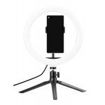 Lampa pierścieniowa LED Newell RL10 RGB + statyw