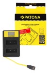Ładowarka podwójna PATONA SMART DUAL LCD USB OLYMPUS PS-BLS1 PS-BLS5 FUJI NP-140