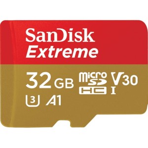 Karta pamięci SanDisk MicroSDHC 32 GB Extreme UHS-I 100 MB/s A1 C10 V30  + adapter SD