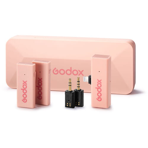 System mikrofonowy Godox 2,4 GHz MoveLink Mini LT Kit 2 (różowy)