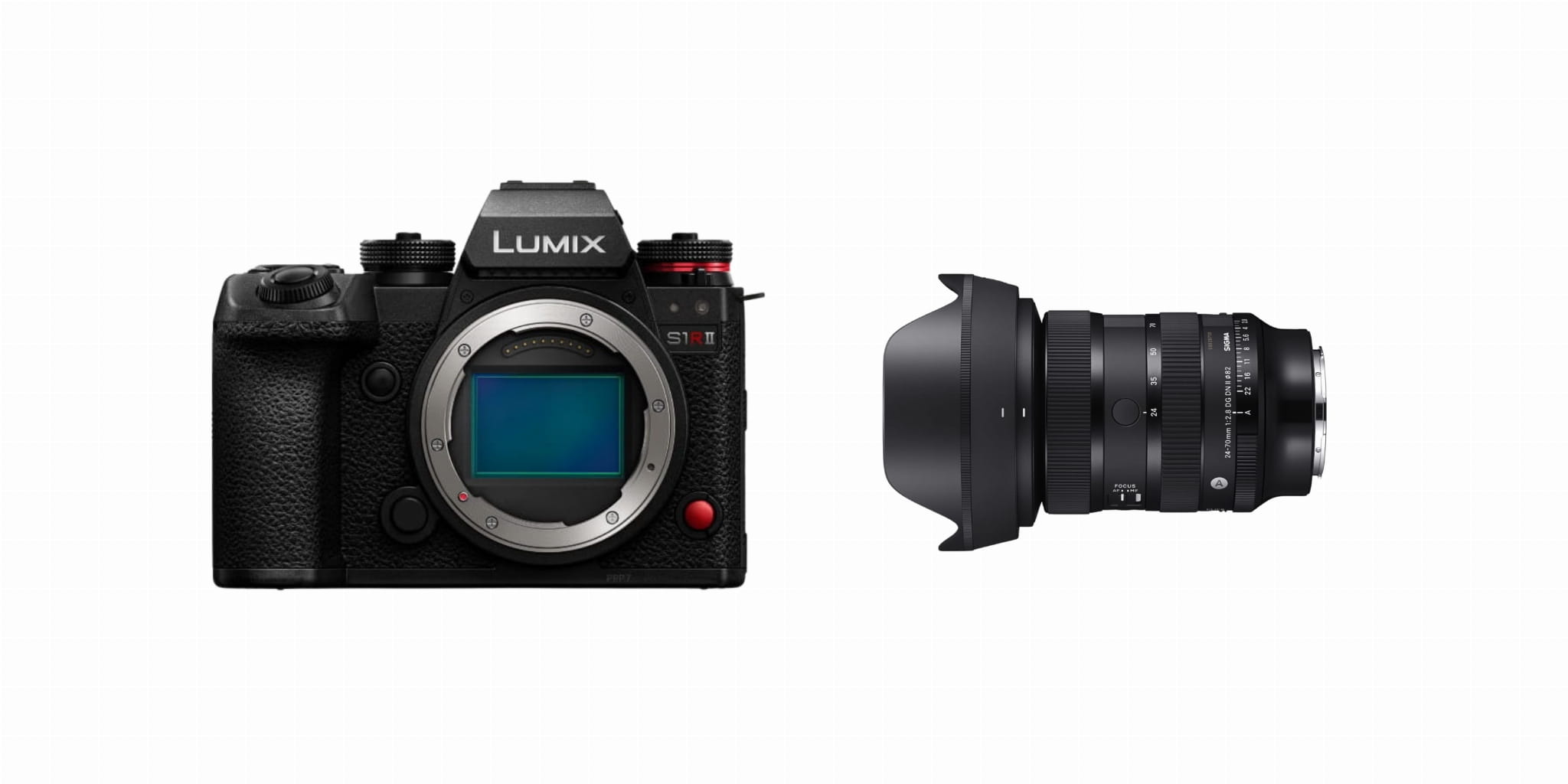 Aparat cyfrowy Panasonic LUMIX S1R II +  Sigma 24-70mm F2.8 DG DN II Art L-mount