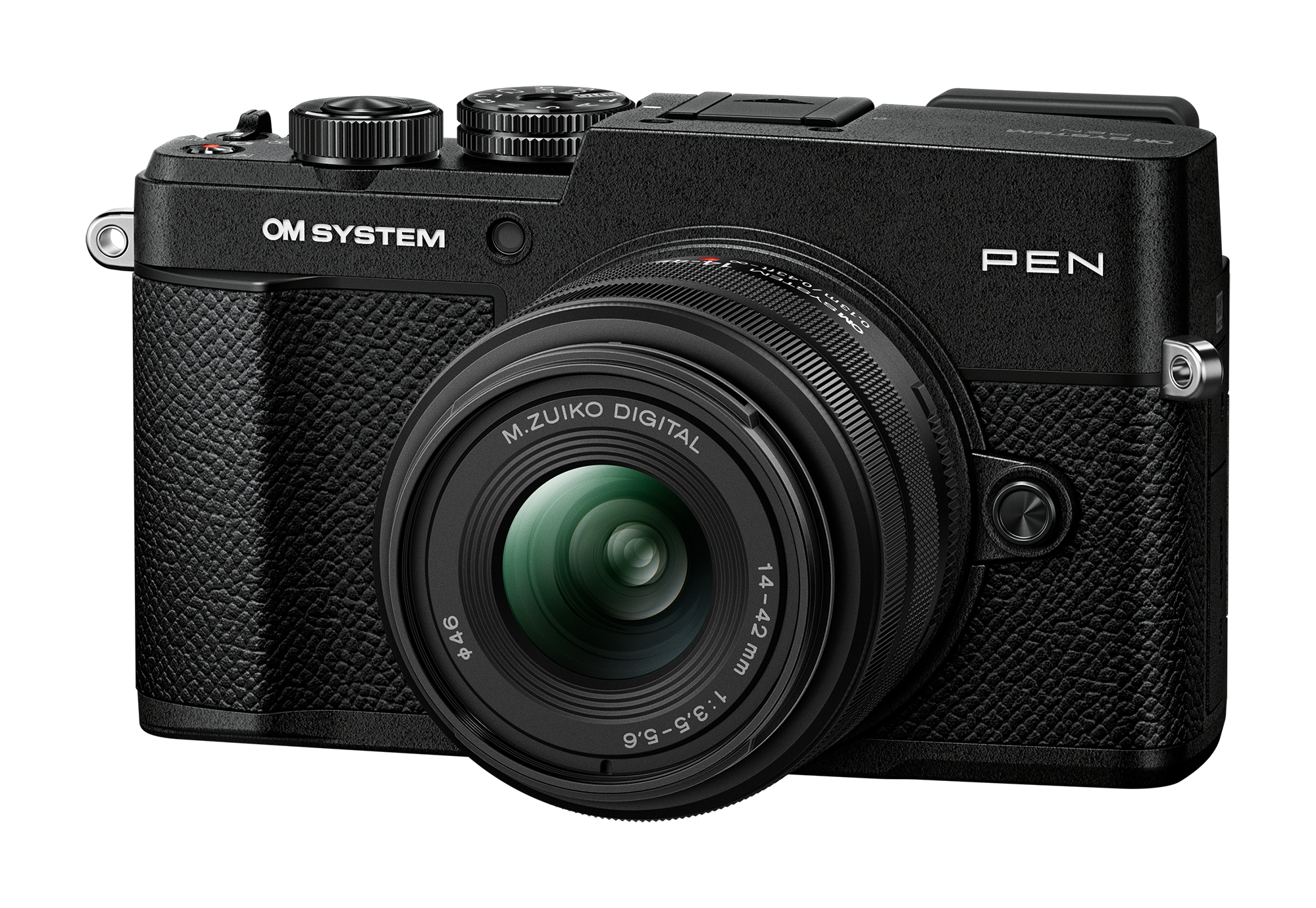 Aparat OM SYSTEM PEN czarny + M.ZUIKO DIGITAL 14-42mm F3.5-5.6 III