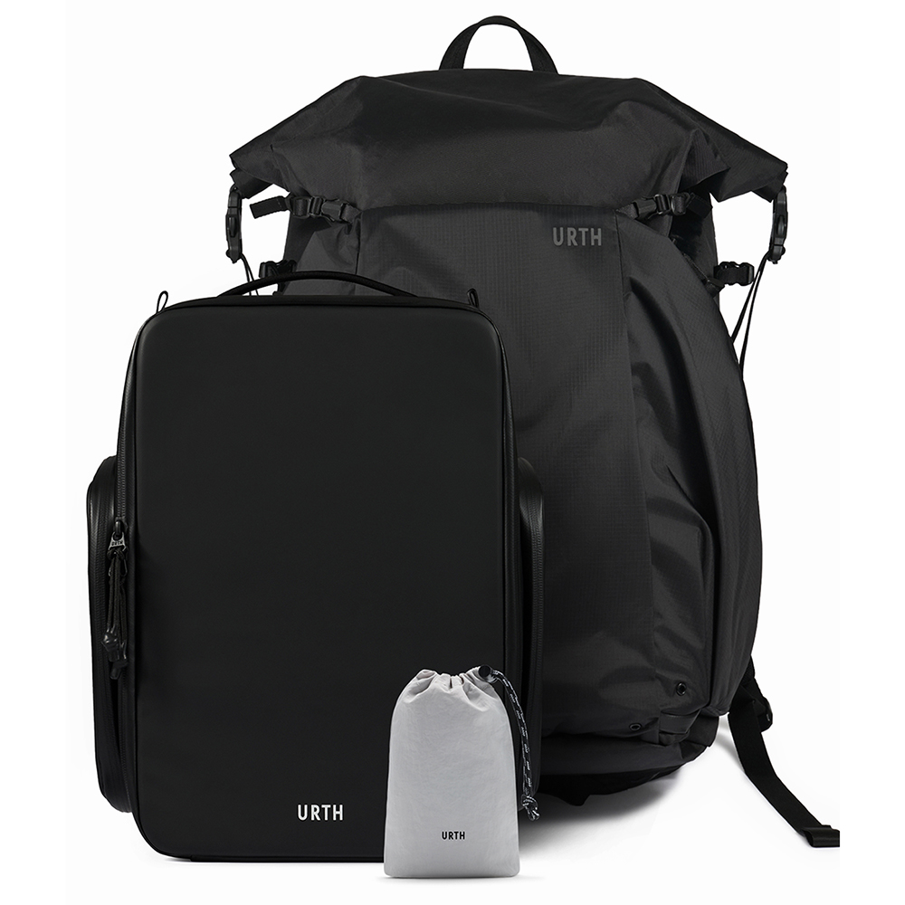 Plecak fotograficzny Urth Helios Outdoor Backpack 40L (Onyx) + Core Camera Cube L + Stratus Rain Cover