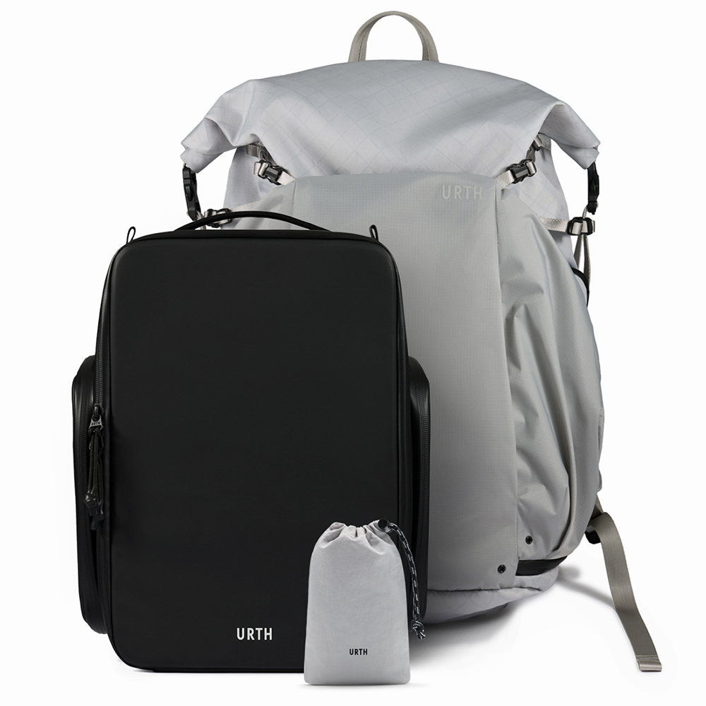 Plecak fotograficzny Urth Helios Outdoor Backpack 40L (Stone) + Core Camera Cube L + Stratus Rain Cover