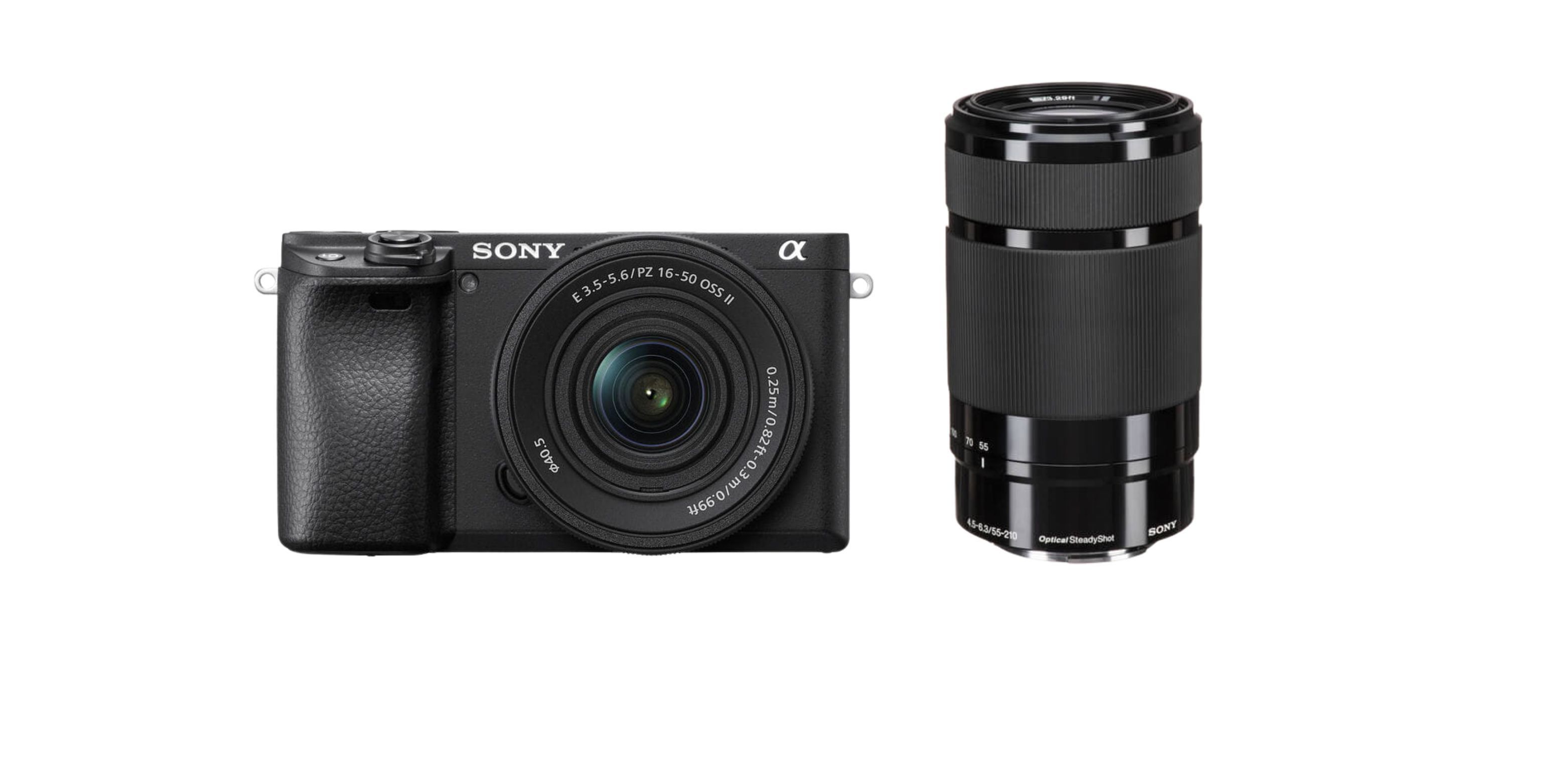 Aparat cyfrowy Sony A6400 + obiektyw 16-50mm czarny - ILCE6400AKB + E 55-210mm f/4.5-6.3 OSS czarny SEL55210B