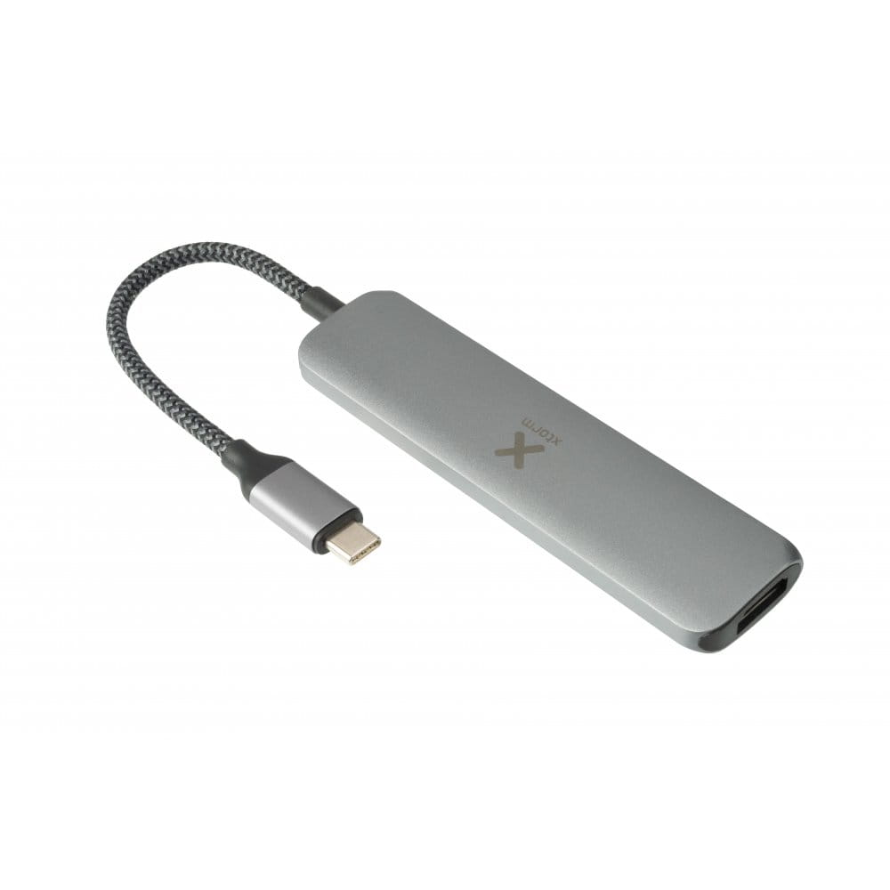 adapter xtorm xxwh03 usb-c hub 4-in-1 (pleciony kabel) szary