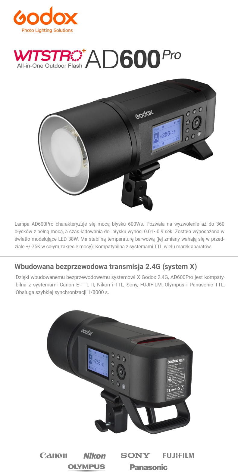Lampa błyskowa Godox AD600 PRO TTL