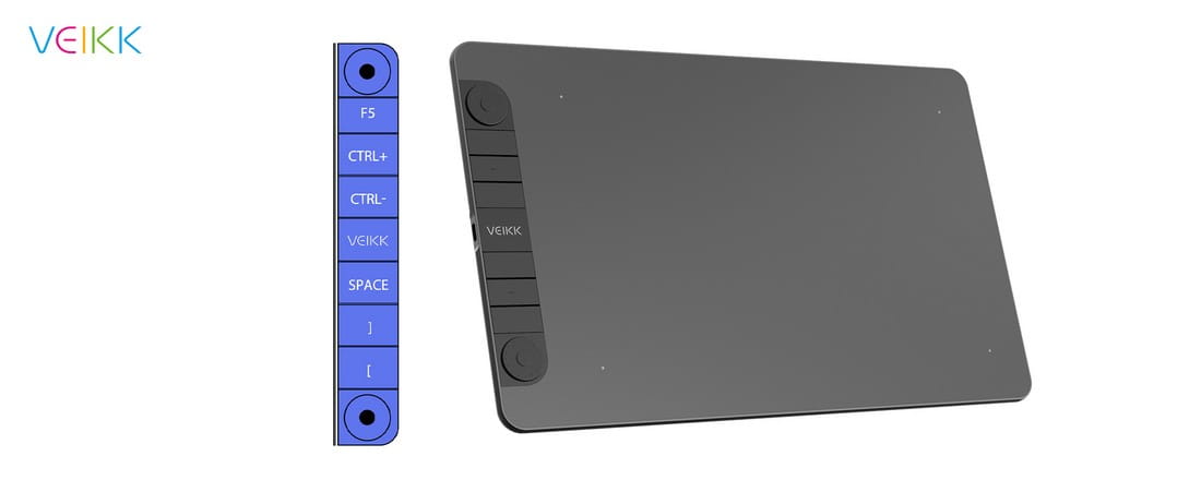 Veikk VK1060 Pro - Przypisz przyciskom dowolne funkcje