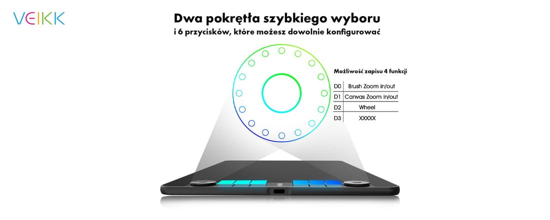 Veikk VK1060 Pro - Magiczne pokrętła