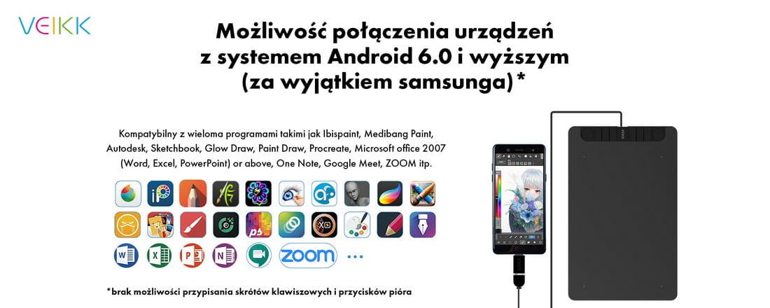 Veikk VK1060 Pro - Personalizacja i multiplatformowość