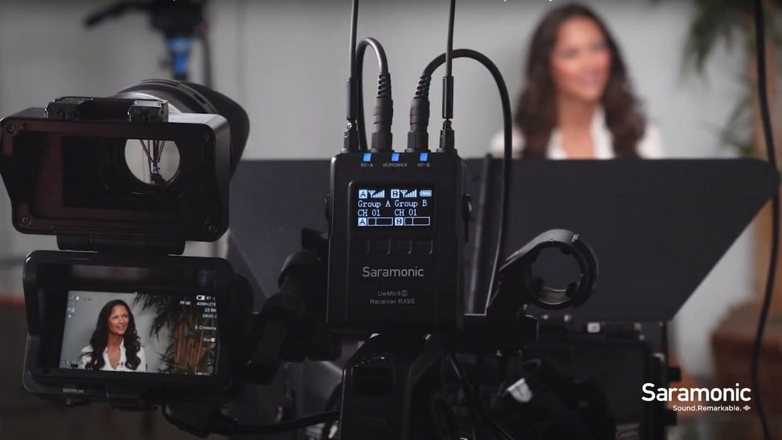 Saramonic UwMic9S Kit 1 (RX9 + TX9) - Zapis dźwięku na dwóch różnych urządzeniach