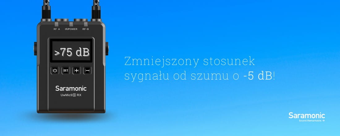 Saramonic UwMic9S Kit 1 (RX9 + TX9) - Pozbądź się szumów!